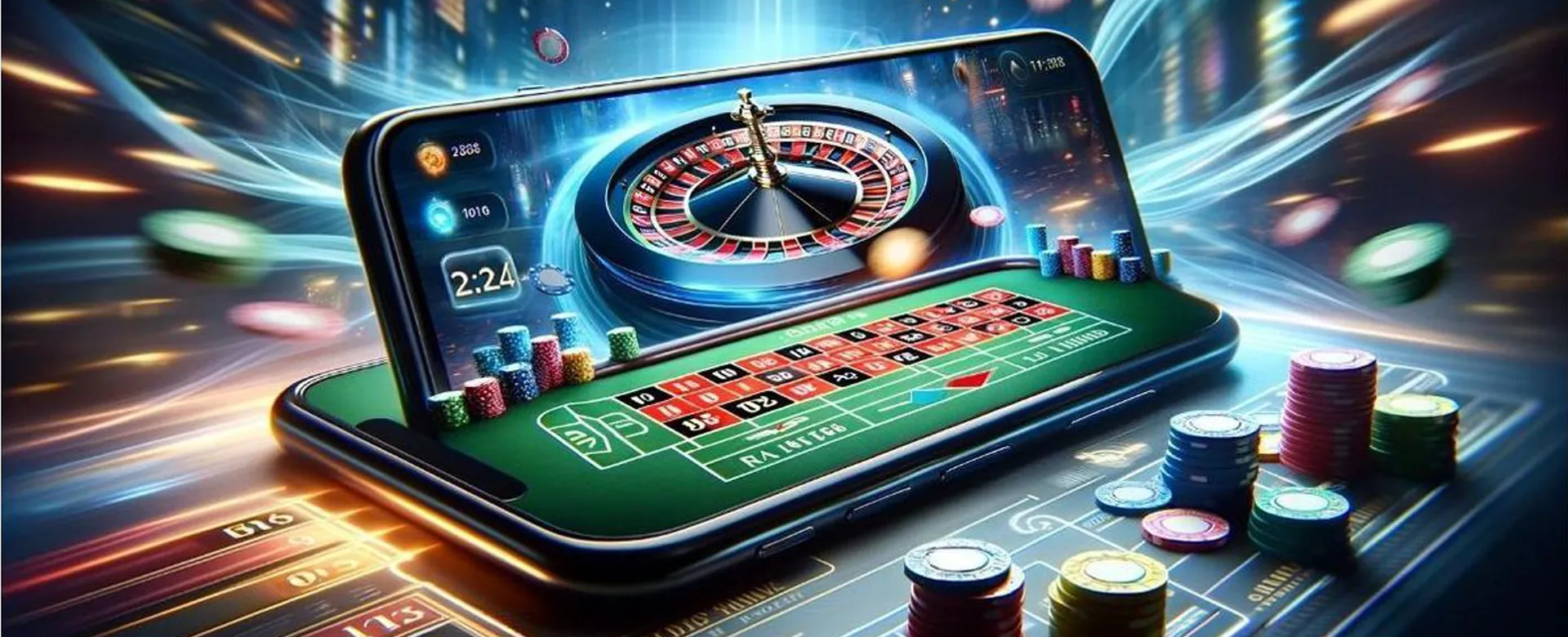 Dynamic poker hand analysis scene with 777SLOT branding